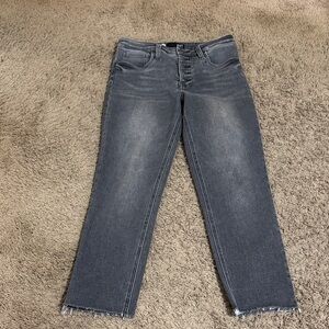 Kut from the Kloth Rachel High Rise Button Fly Mom Jeans Black size 4 Casual